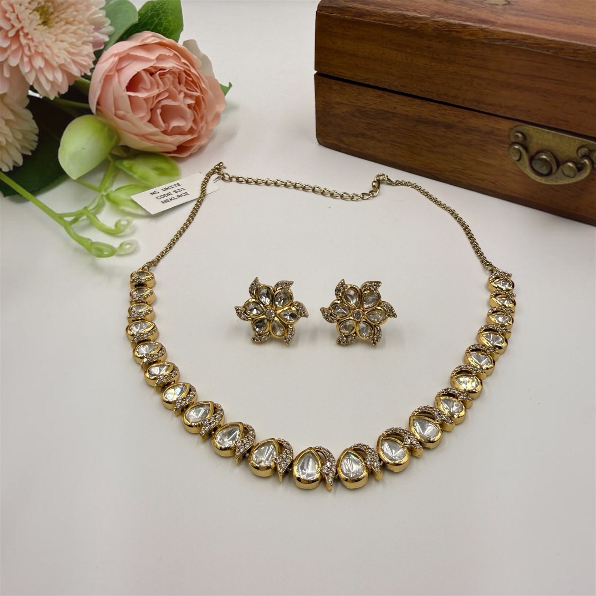 miaraa Sitara Polki Necklace Set4