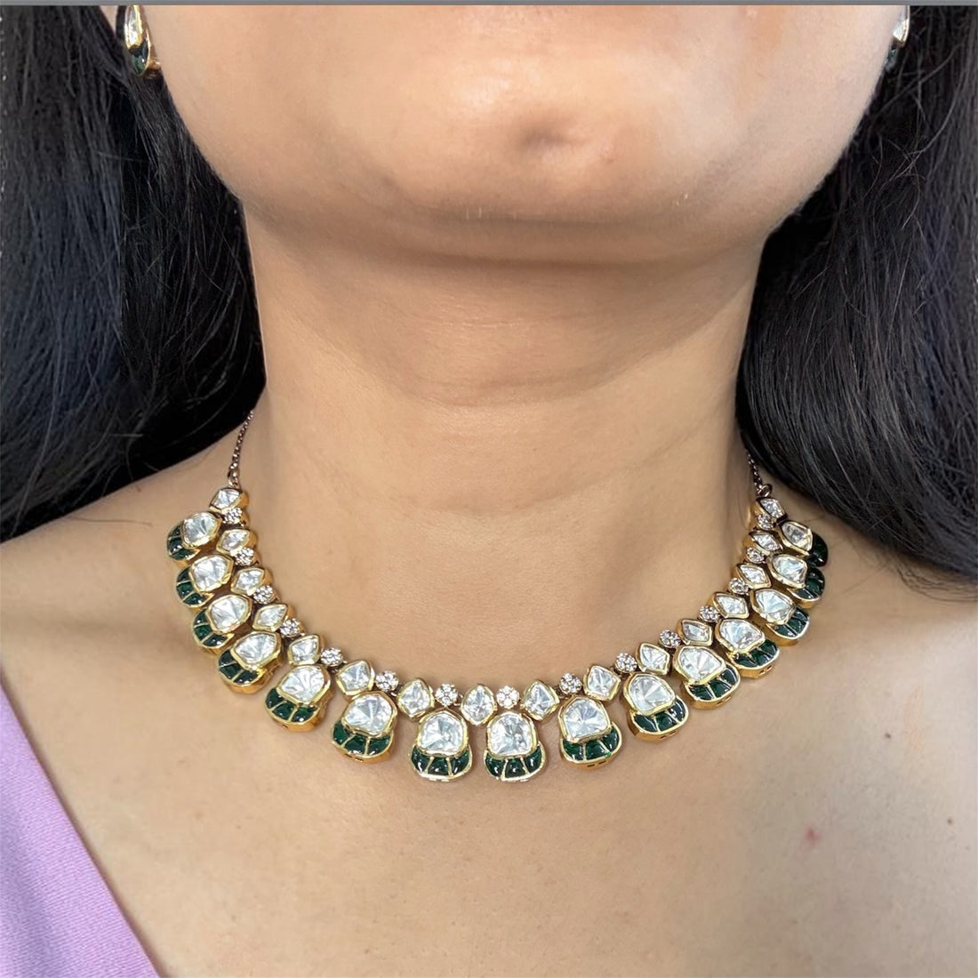 mittal Tniya Polki Necklace Set1