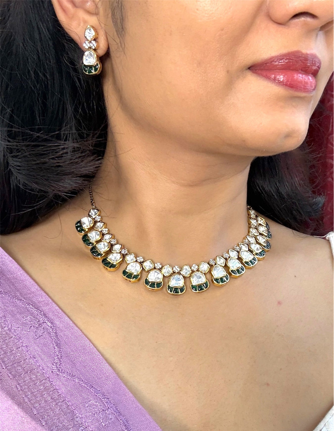 mittal Tniya Polki Necklace Set1