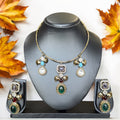 Ishani Multicolor Stone Necklace Set - MIARAA