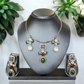 Ishani Multicolor Stone Necklace Set - MIARAA