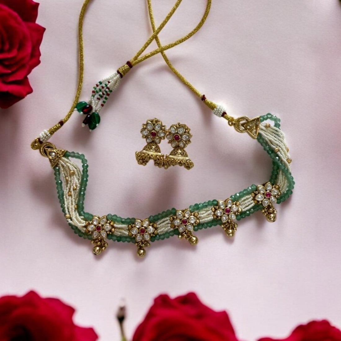 Amravati Rajwadi Necklace Set - MIARAA