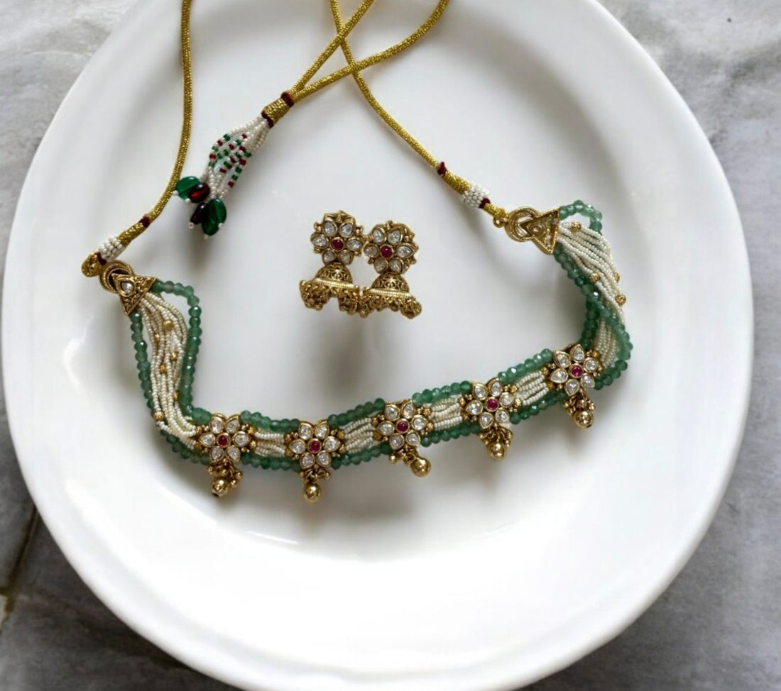 Amravati Rajwadi Necklace Set - MIARAA